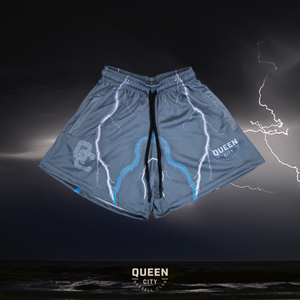 5" Inseam Athletic Shorts // Lightning Strike Deep Grey