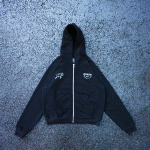 PREORDER: HEAVYWEIGHT VINTAGE ZIP UP // BLACK