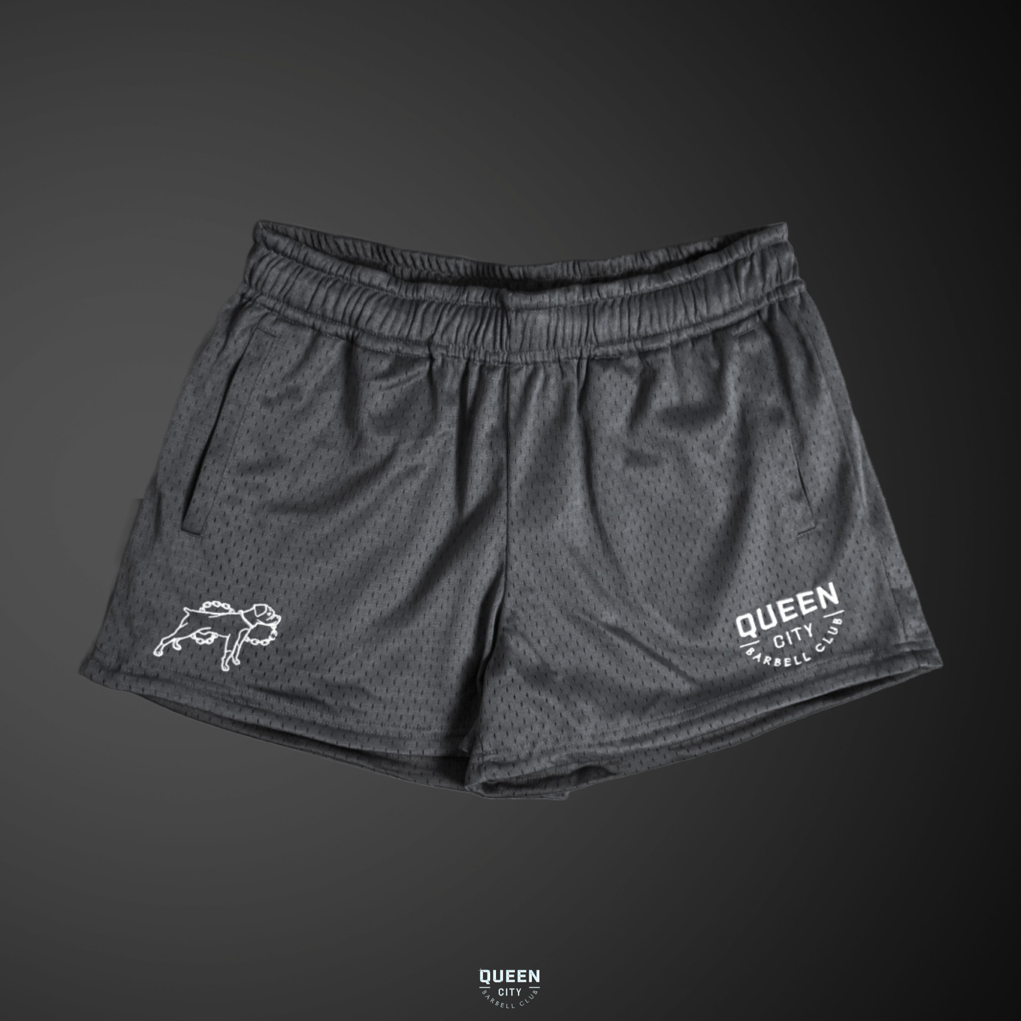 LoyalOrigins Black La 'Ave Maria' Premium Mesh Shorts