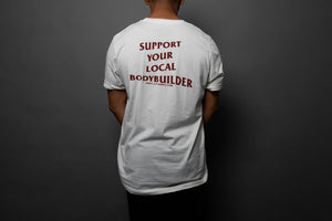Support Your Local Bodybuilder Tee // Vintage White