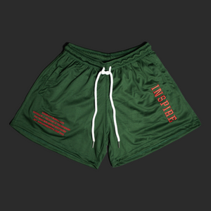 5” Inseam Athletic Mesh Shorts // Forest Green