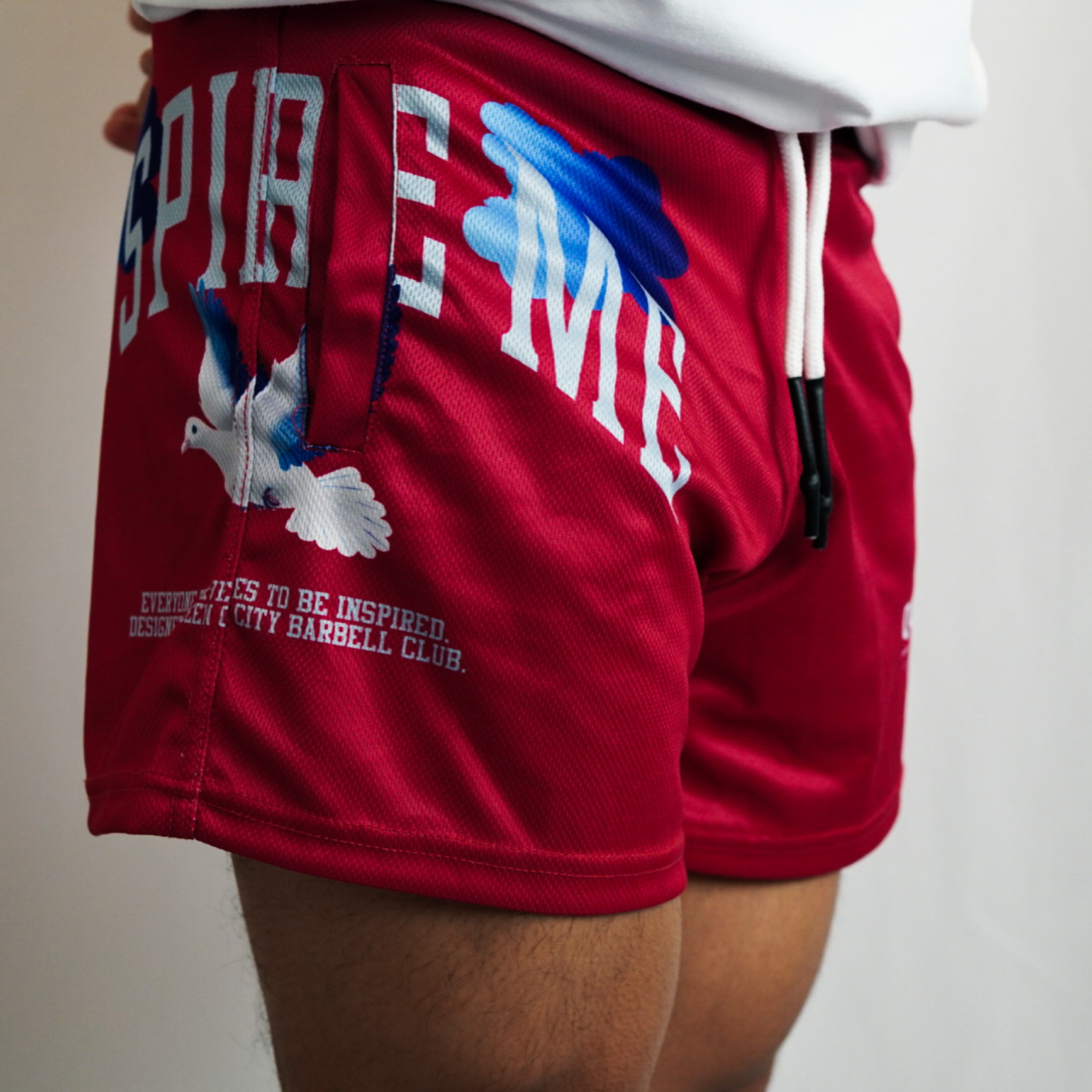 5" Inseam Athletic Shorts // Inspire Me Deep Red